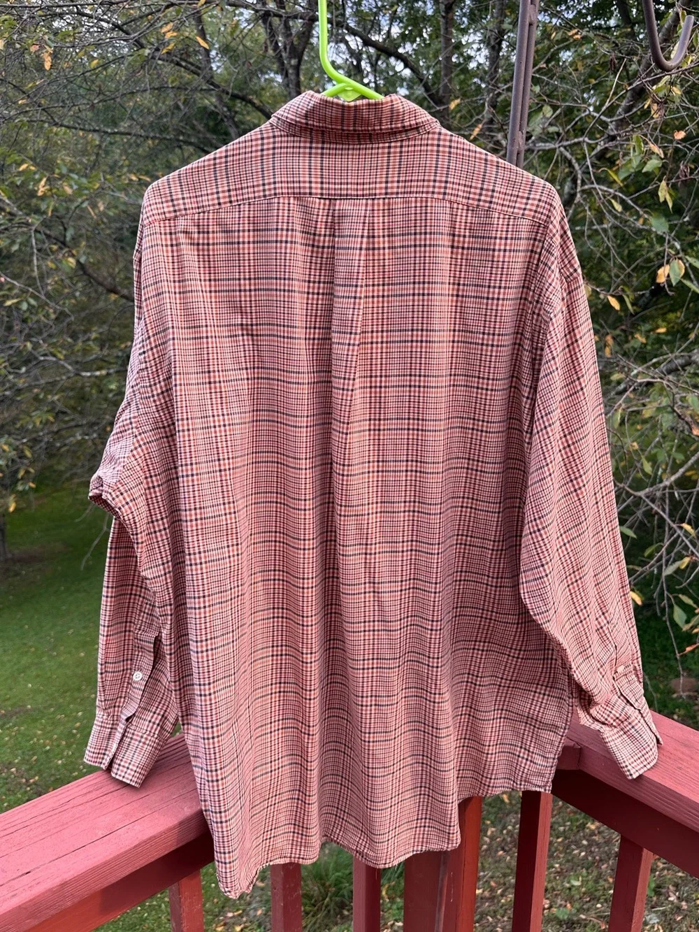 Ralph Lauren Men's Blake Brown Red & Navy Plaid Button-Down Shirt